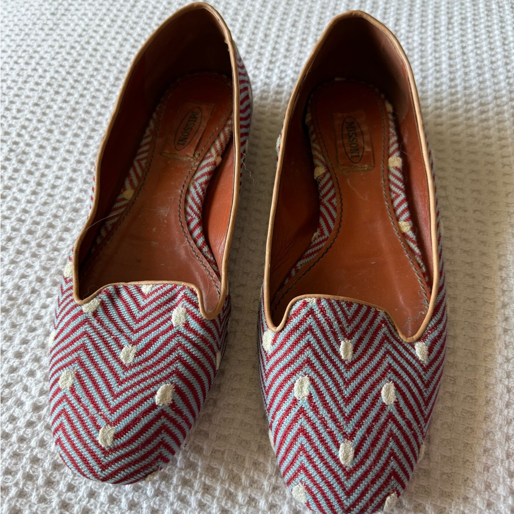 Stylish Red and White Women's Loafers